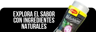 Banner explora el sabor con ingredientes naturales