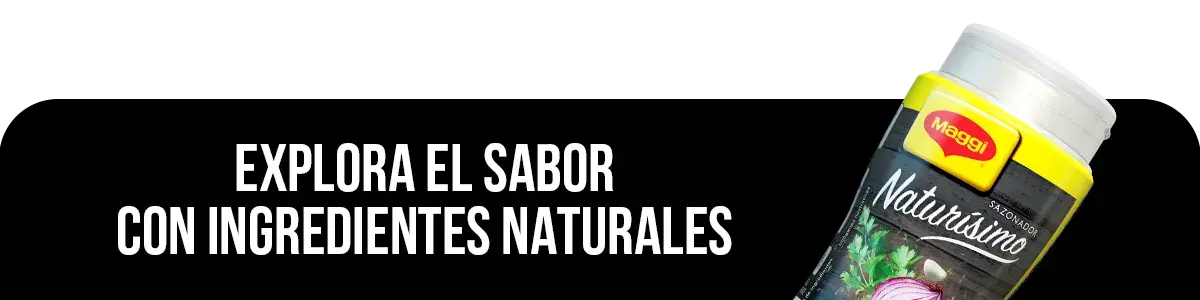 Banner explora el sabor con ingredientes naturales