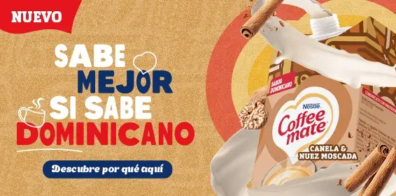 Coffee Mate® Sabe mejor si sabe dominicano