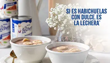 Si es habichuelas con dulce, es la lechera banner