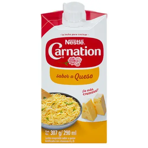 Leche Evaporada CARNATION® Queso UHT 307g/290ml.